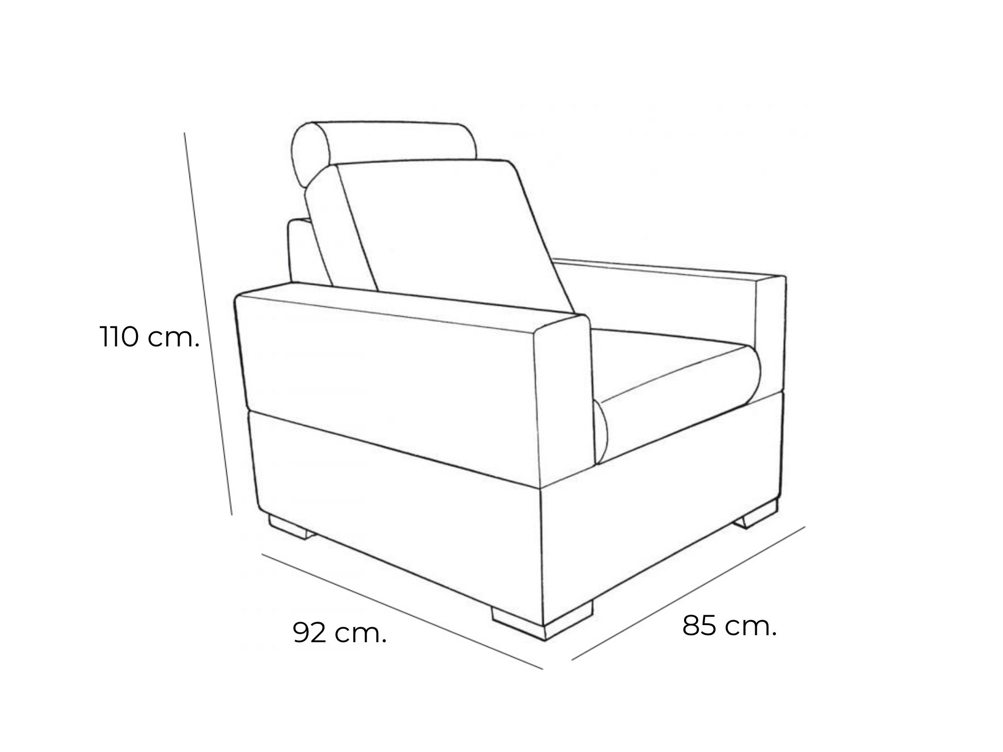 Sillón relax con motor diseño contemporaneo modelo San José de Sofass® en Ciudad Real
